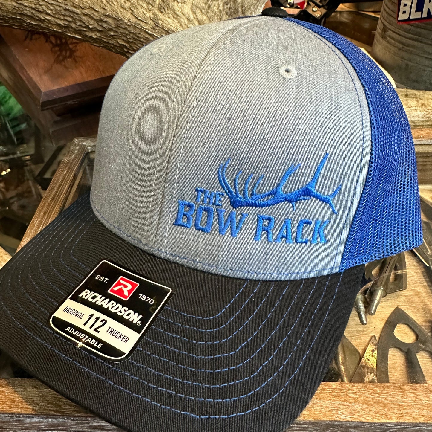 Bow Rack Blue Tri color hat