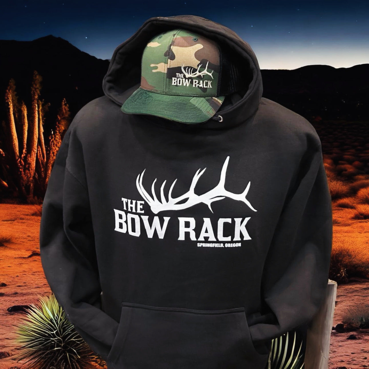 Bow Rack Black Hoodie