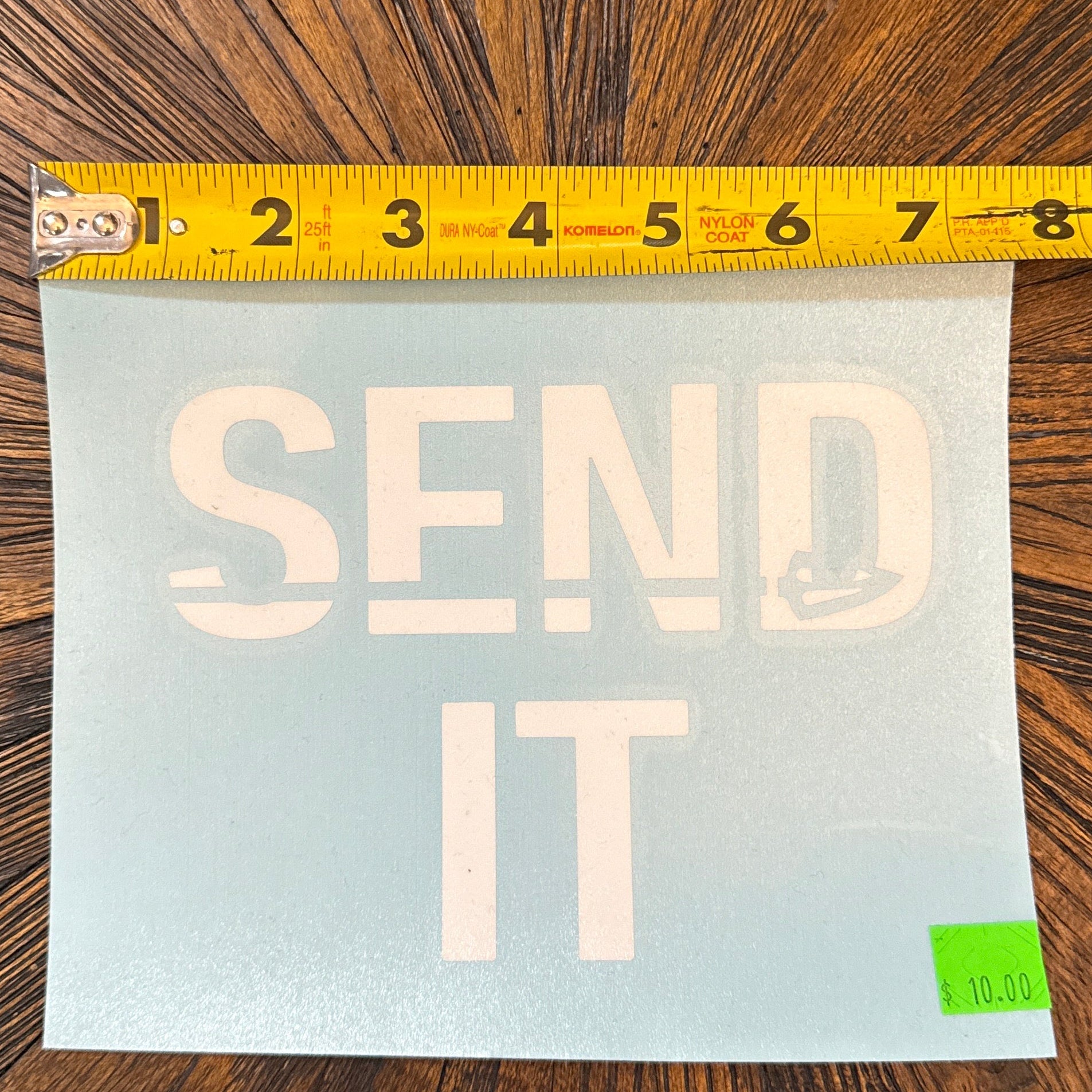Send It White Decal 7”x5”