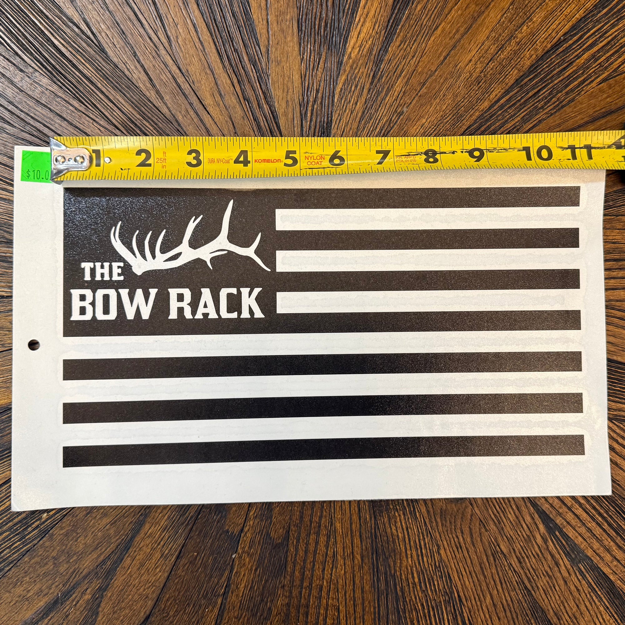 Bow Rack Black Flag Decal 11x6”