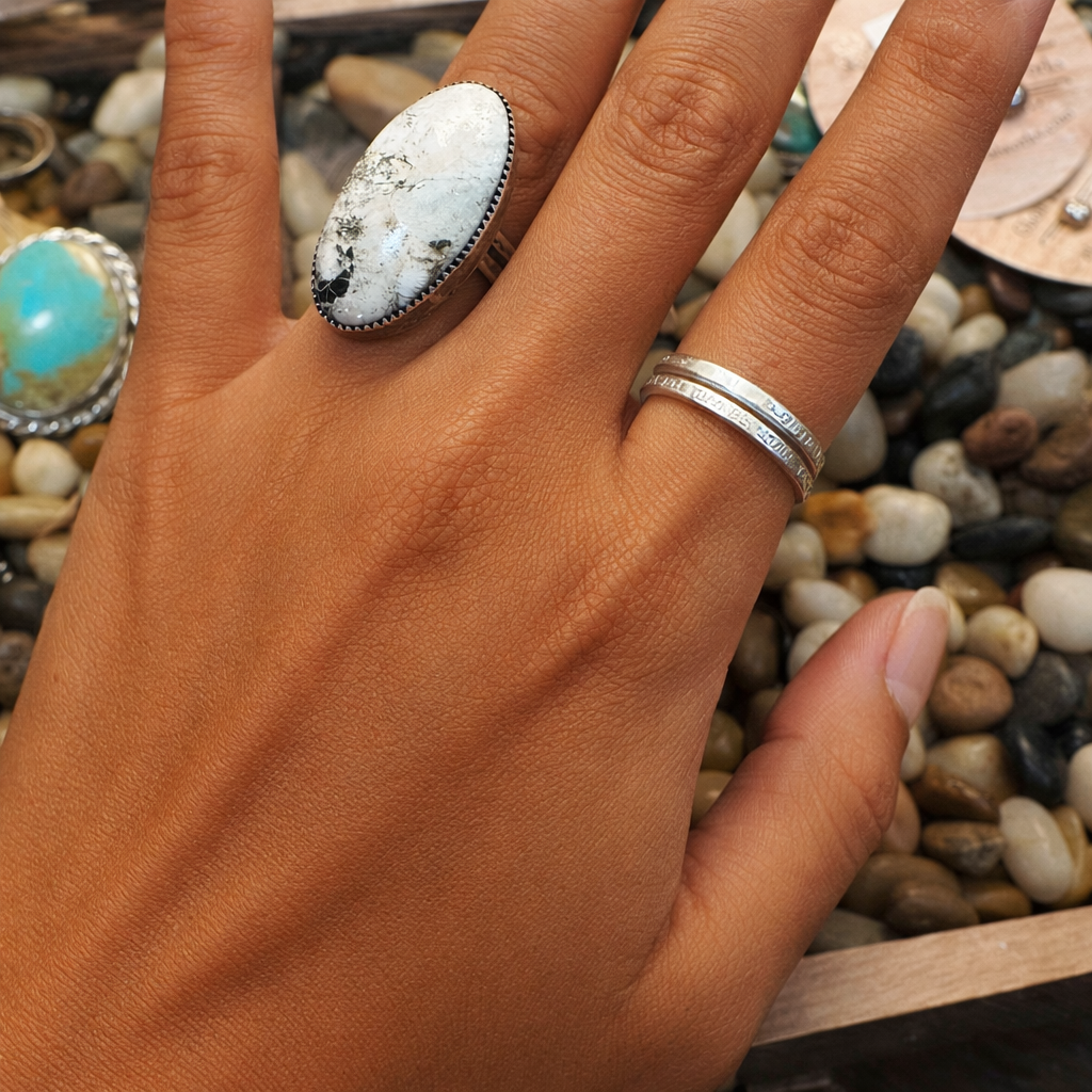GTMW White Buffalo Ring Size 7.5
