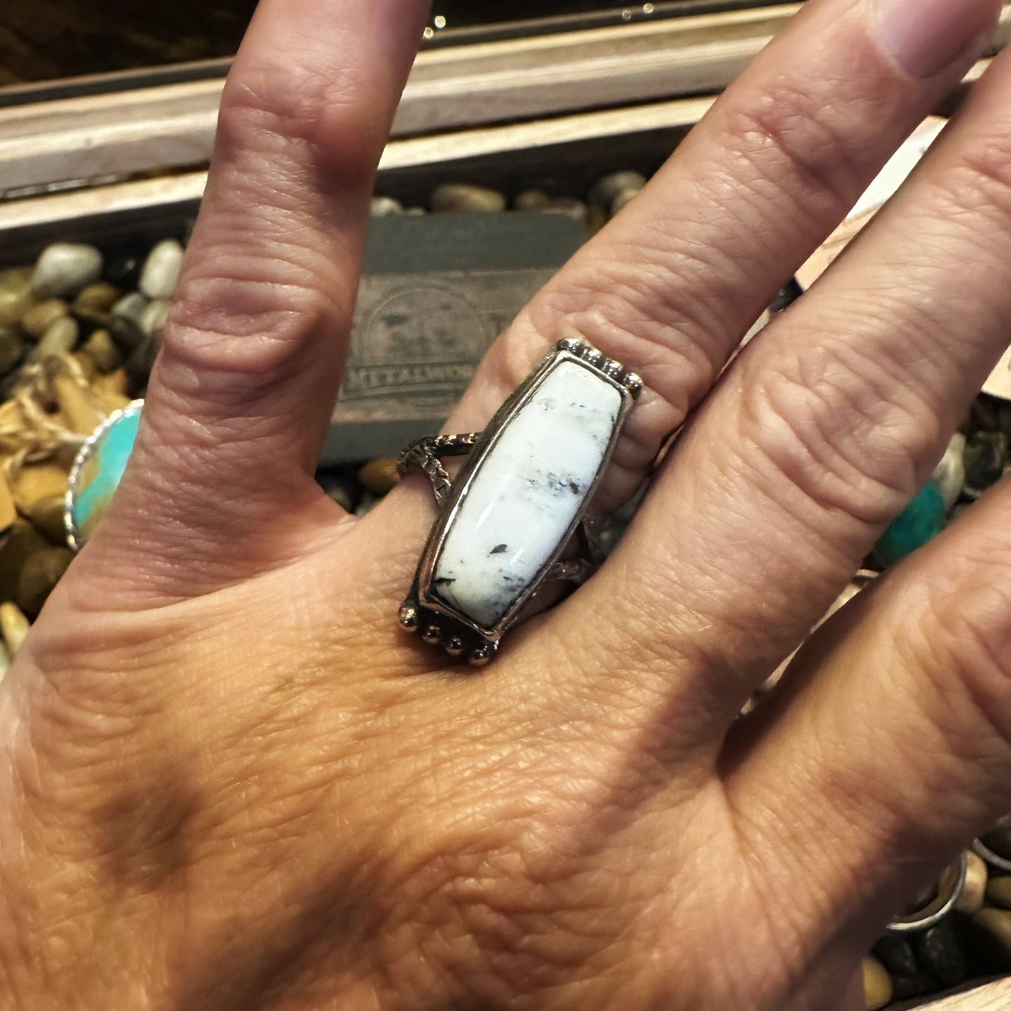 GTMW White Buffalo Ring Size 7