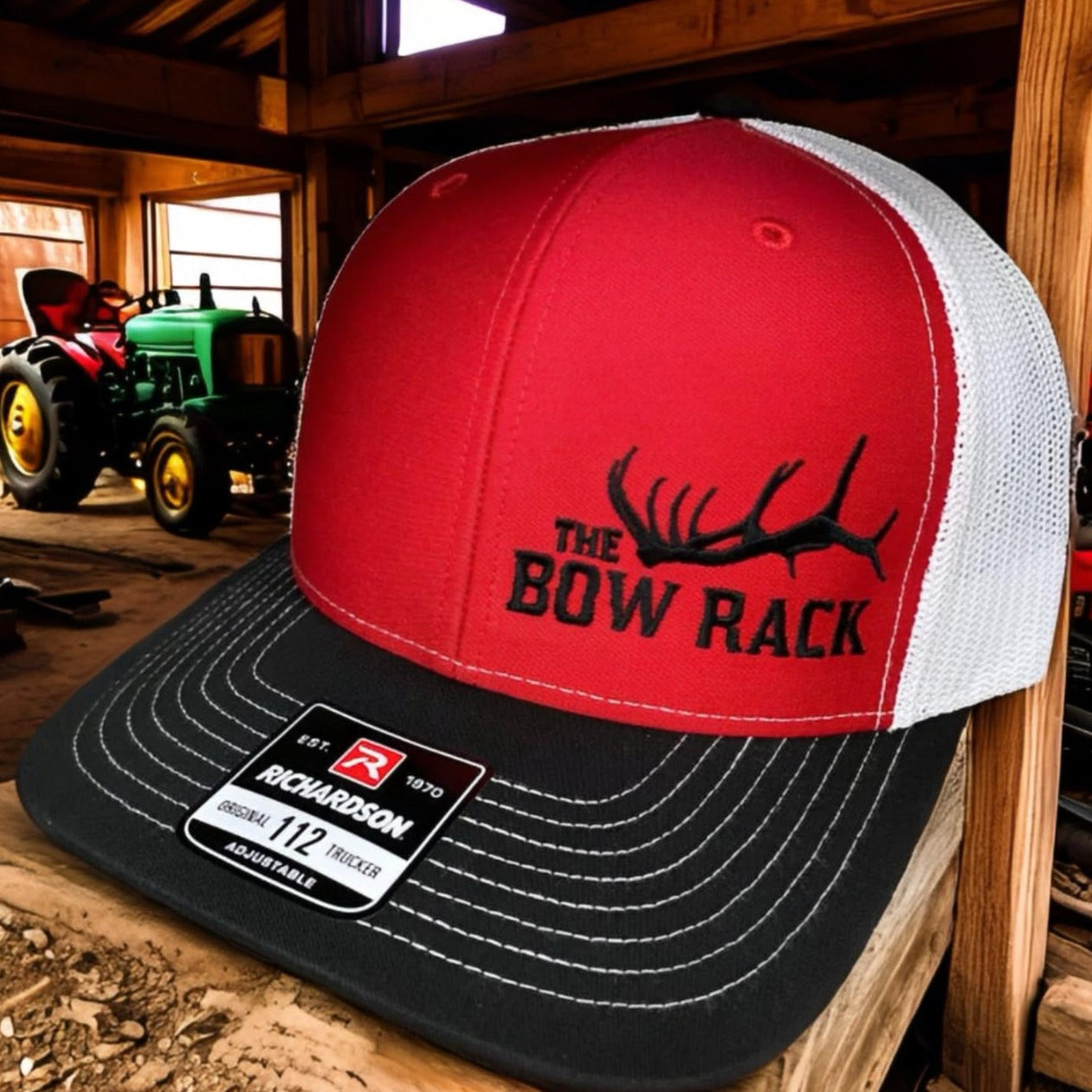 Bow Rack Tri Color Hat Red/Black/White